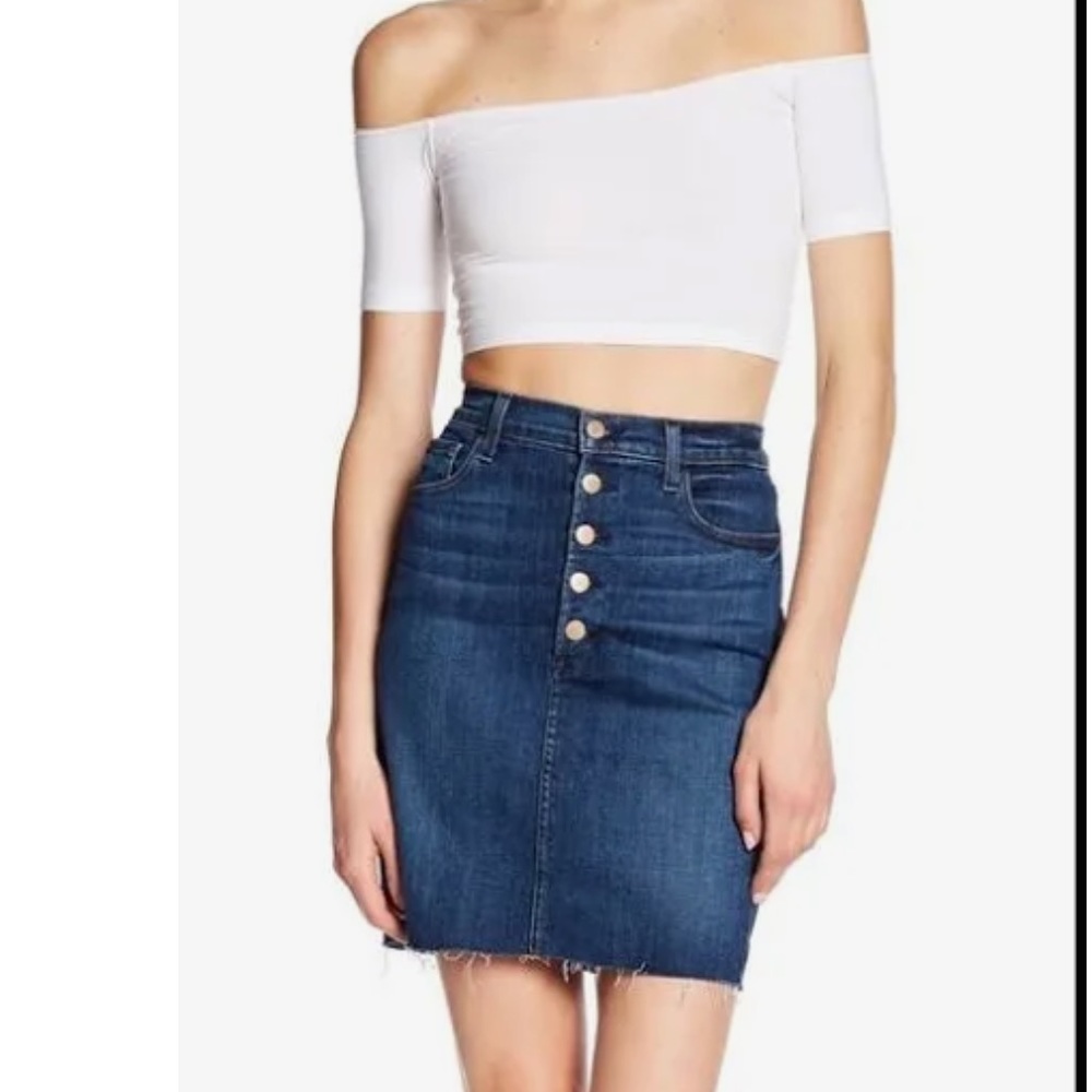J Brand Cutoff Denim Skirt
